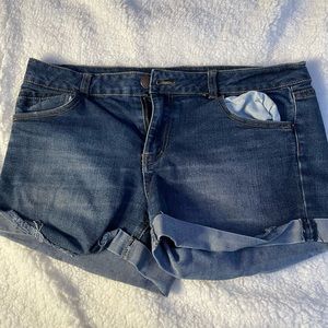 Dark blue jean shorts